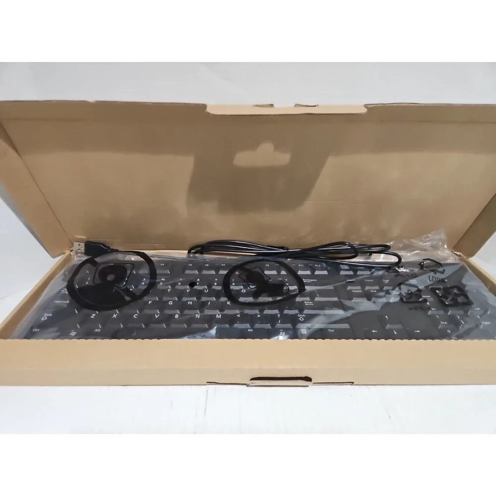Dell KB212-B USB Wired 104-Key Keyboard 1HF2Y DJ454 DJ458 with Mouse MS116